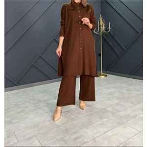 Nisum Moda Uzun Gömlek Triko Takım
