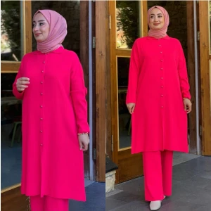 Nisum Moda Uzun Gömlek Triko Takım