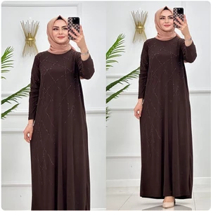 Nisum Moda Taş Detaylı Sandy Elbise