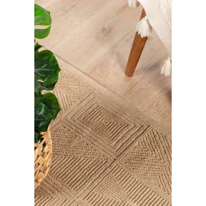 Konfor Halı Natura 6661  Doğal Jüt Kilim Bej Renkli Yumuşak Dokulu Şık Tasarımlı Kilim Modern Dokuma Kilim