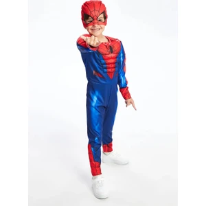 Life For Moda Erkek Çocuk Spiderman Kostümü Kaslı Maskeli Örümcek Adam Kostümü Parti Kıyafeti