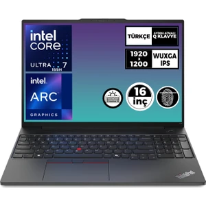 Thinkpad E16 Gen 2 Ultra 7 155H 64GB 1tb SSD 16" Wuxga W11P Dizüstü Bilgisayar 21MA002UTX 029