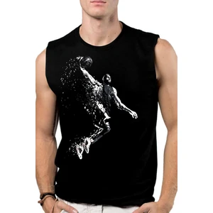 Pro Smaç Siyah Kesik Kol / Kolsuz Erkek T-Shirt