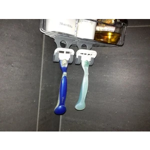 Dlc 3d Design 2 Adet Siyah Tıraş Bıçağı Tutucu Askılı Banyo Düzenleyici Jilet Tutucu Jilet Askısı, Duşakabin Jilet