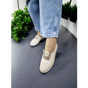 Gökçe Kundura Kadın Kaymaz Taban Lastikli Delikli Spor Babet Ayakkabı