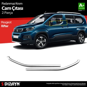 Peugeot Rifter Krom Cam Çıtası 2 Prç. 2019 Üzeri A+ Kalite