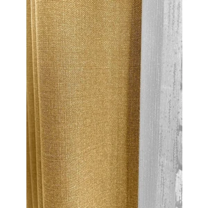 Alaska Keten Fon Perde Hardal Tek Kanat (Pilesiz)