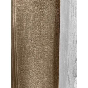Alaska Keten Fon Perde Bej Tek Kanat (Pilesiz)
