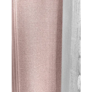 Alaska Keten Fon Perde Pudra Tek Kanat (Pilesiz)