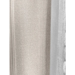 Alaska Keten Fon Perde Krem Tek Kanat (Pilesiz)