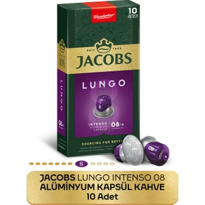 Lungo 8 Intenso Nespresso Uyumlu Alüminyum Kapsül Kahve 10 Adet