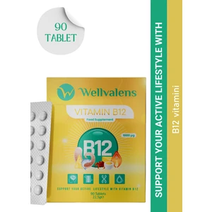 B12 Vitamin 1000 mcg Tablet – Günlük Enerji ve Destek | 90 Tablet