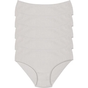 Hmaone Kadın %100 Pamuk 5'li Yüksek Bel Fitilli Külot