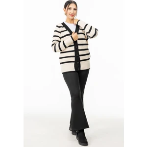 Tuğba Ergül 4017 Triko Kadın Hırka Taş