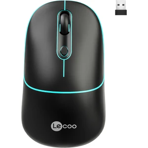 WS210 Kablosuz 1600DPI 6 Tuşlu Çift Modlu WiFi + Bluetooth RGB Aydınlatmalı Şarj Edilebilir Sessiz Optik Mouse Siyah