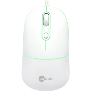 MS110 USB Kablolu 2400DPI 4 Tuşlu RGB Sessiz Click PC, Mac, Dizüstü Bilgisayar ile Uyumlu Optik Mouse Beyaz