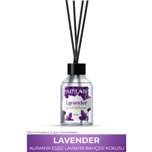 Lavanta Çubuklu Oda Kokusu Bambu Kokusu Lavender Reed Diffuser 50ml