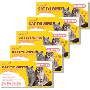 Mineroll Pets Kedi Göz Temizleme Mendili 5'li Paket 100 Adet