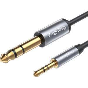 Veggieg V-A609 3.5mm To 6.35MM Stereo Trs Enstrüman Amfi Aux Ses Kablosu