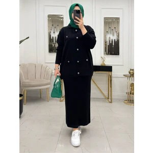 Nisum Moda Cep Detay Etekli Triko Takım