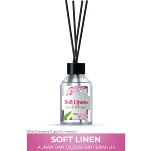 Soft Linen Çubuklu Oda Kokusu Bambu Kokusu Soft Linen Reed Diffuser 50ml