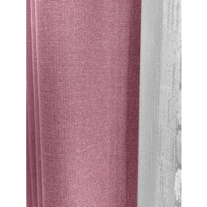 Alaska Keten Fon Perde Gülkurusu Tek Kanat (Pilesiz)