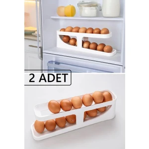 2 Adet Kayar Yumurta Organizeri 2 Katlı Yumurta Rafı