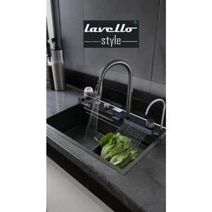 2024 Ultra Teknolojik/akıllı Evye Dijital Göstergeli, Çift Bataryalı, Şelaleli, Akıllı Eviye Seti