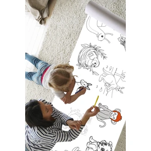 Nature Play Design Neşeli Hayvanların Renkli Dünyası Dev Boyama Rulosu