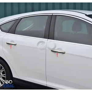 Ebal Oto Ford Focus 3 Krom Kapı Kolu 4 Kapı 8 Parça 2011 - 2018 Paslanmaz Çelik