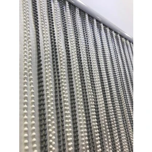 Su Perisi  80x180  Krem Gri  1cmx 0 mm  aralık Kapı  Perdesi boncuk perde zincir perde sineklik perde kapı süsü