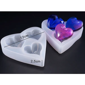 Epoksi Reçine Silikon Kalıp Ithal 3 Boyutlu Muhtelif Kalp Figür Taş Tozu Parafin Mum HB60215-0028