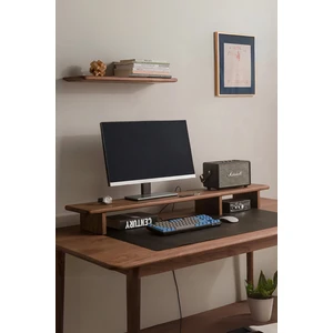 Triwood Ceviz Rengi - 3 Ayaklı Ahşap Bilgisayar Standı, Ekran ve Monitör Yükseltici (107X19 Cm)