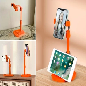 Alpotekno® Masa Üstü Tablet ve Telefon Tutucu Plastik Aparat Turuncu Telefon Standı