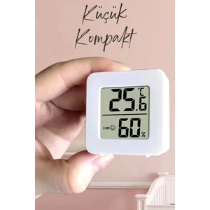 Mini Sıcaklık Nem Ölçer LCD Ekranlı Oda Termometre Duvara Takılabilen Masaüstü Isı Göstergesi