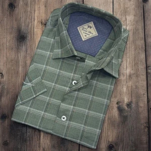 Eren Style Pamuklu Linen Kumaş Kısa Kollu Erkek Gömlek (Regular Kalıp)
