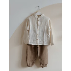 Per Amore Peramore Organik Muslin Takım Erkek Bebek Çocuk Uzun Kollu