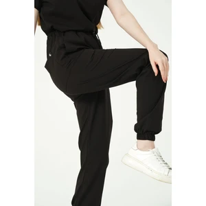 Pratik Medikal Siyah Likralı Jogger Paça Doktor Hemşire Forması Tek Alt