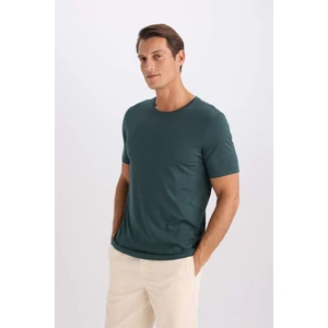 Slim Fit Dar Kesim Bisiklet Yaka Modal Karışımlı Pamuklu Basic Düz Kısa Kollu Tişört M6606AZ25SP