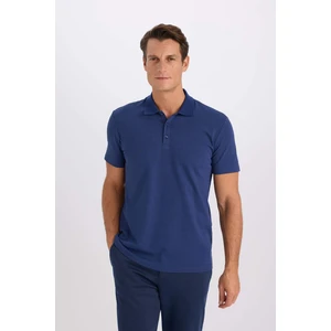Slim Fit Dar Kesim Polo Yaka Kısa Kollu Pamuklu Modal Karışımlı Basic Düz Tişört M6609AZ25SP