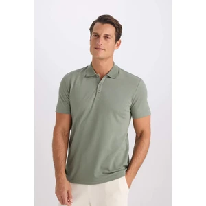 Slim Fit Dar Kesim Polo Yaka Kısa Kollu Pamuklu Modal Karışımlı Basic Düz Tişört M6609AZ25SP