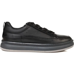 Siyah Deri Sneaker Ayakkabı 3K1UA16380