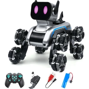 Çocuklar Için Akıllı Oyuncak Uzaktan Kumandalı Robot Köpek Elektrikli Araba Sekiz Tekerlekli Akrobasi (Yurt Dışından)