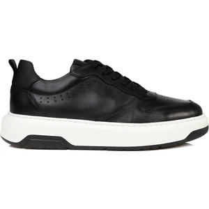Erkek Siyah Hakiki Deri Sneaker Ayakkabı 3K1SA75153