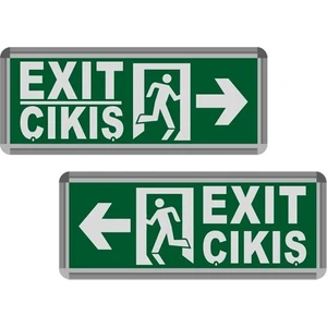 Helios Opto  Helios Opto 3W Çıkış-Exit LED Armatür - 2 Adet (Sağ-Sol) Hs 4600