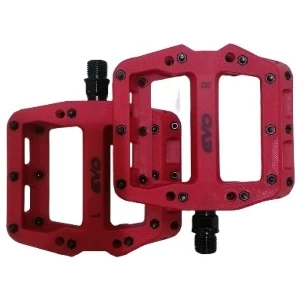 Plastik Kırmızı Platformlu Rulmanlı Bisiklet Pedalı