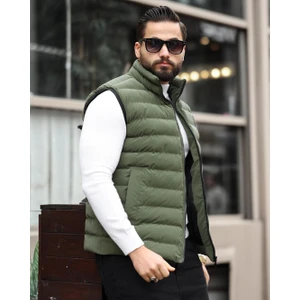 Dik Yaka, Çift Dikişli, Kapitone, Standart-Fit, Şişme Yelek 24USE2478