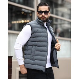 Dik Yaka, Çift Dikişli, Kapitone, Standart-Fit, Şişme Yelek 24USE2478