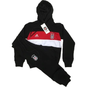 5-16 Yaş Arası Penye Kumaş Kapüşonlu Spor Eşofman Takım