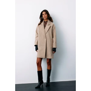 Desenli Kısa Kaban - Camel